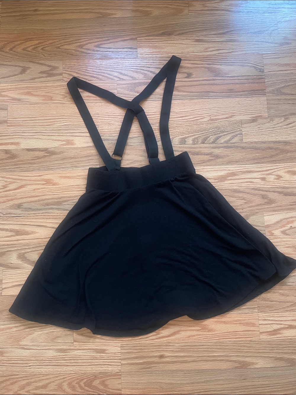 Hot Topic Black Skater Skirt with Adjustable Suspenders